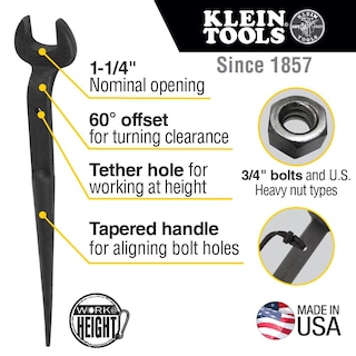Foto 2 | Llave Tipo Spud Klein Tools 3212tt Con Apertura De 1-1/4 Pulgadas, Fabricada En Ee. Uu. - Venta Internacional.