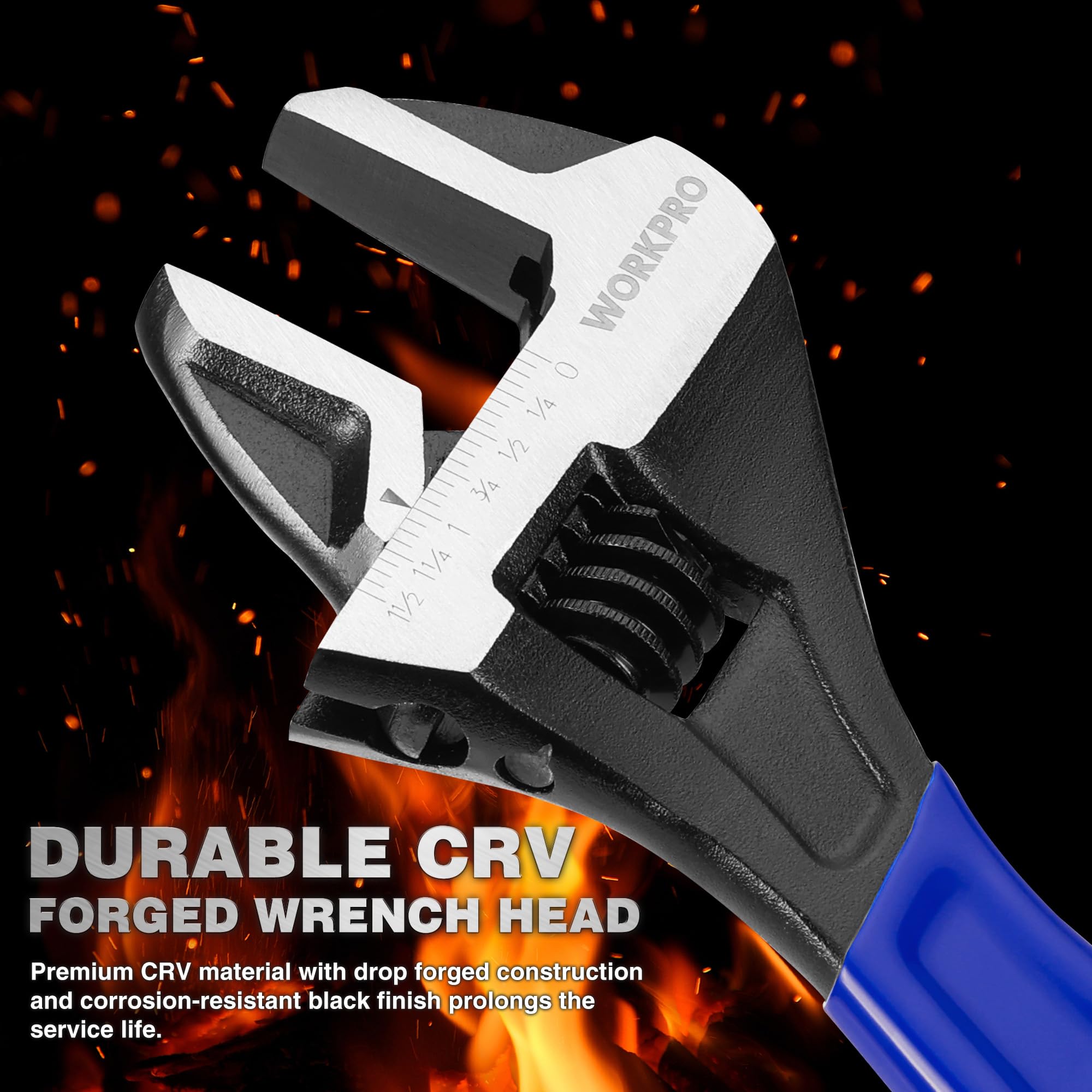 Foto 4 pulgar | Llave Ajustable Workpro De 12 Pulgadas, Llave Ancha De Acero Cr-v De Óxido Negro De Mordaza Ancha, B - Venta Interna
