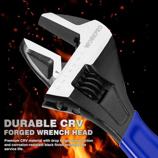 Foto 3 | Llave Ajustable Workpro De 12 Pulgadas, Llave Ancha De Acero Cr-v De Óxido Negro De Mordaza Ancha, B - Venta Interna