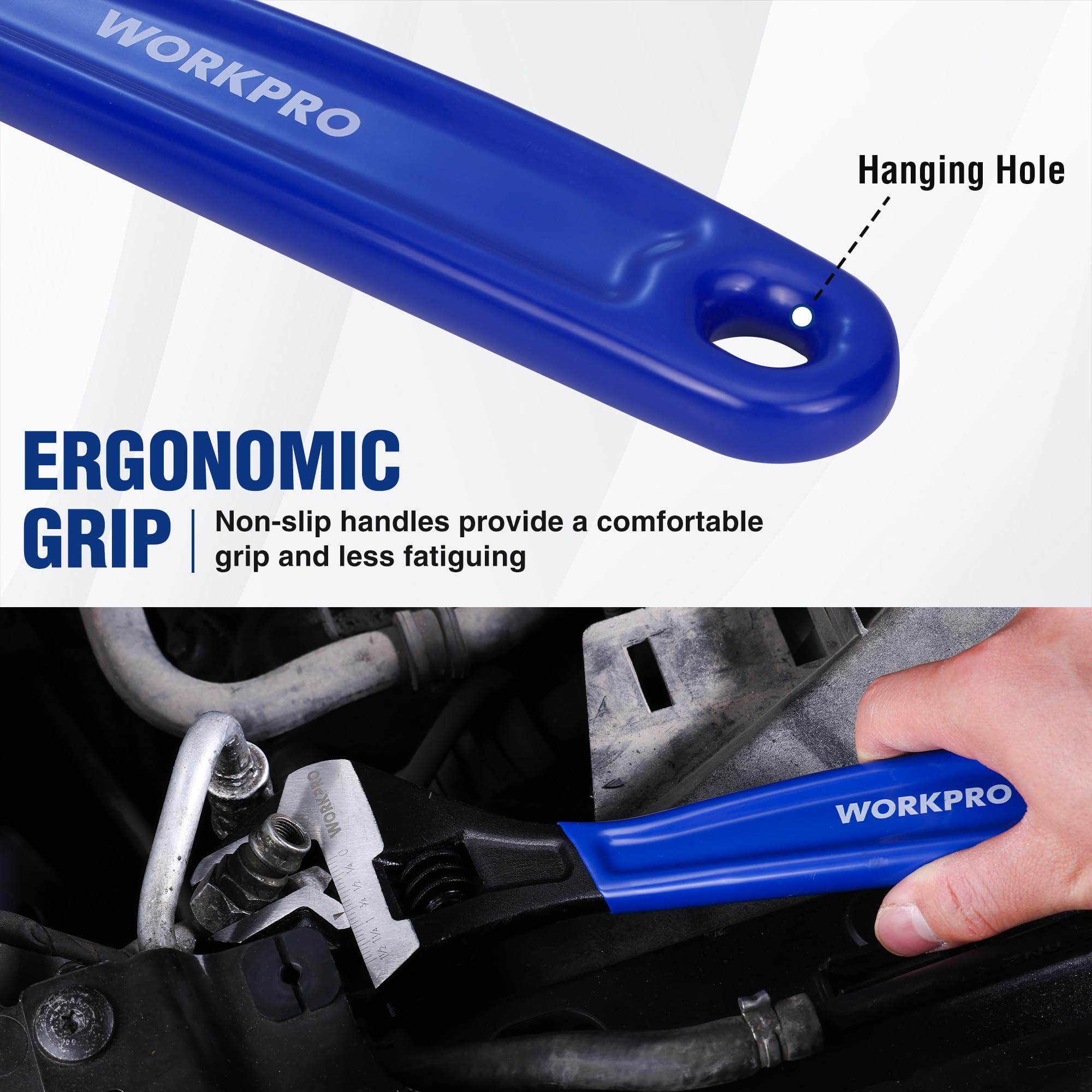 Foto 5 | Llave Ajustable Workpro De 12 Pulgadas, Llave Ancha De Acero Cr-v De Óxido Negro De Mordaza Ancha, B - Venta Interna