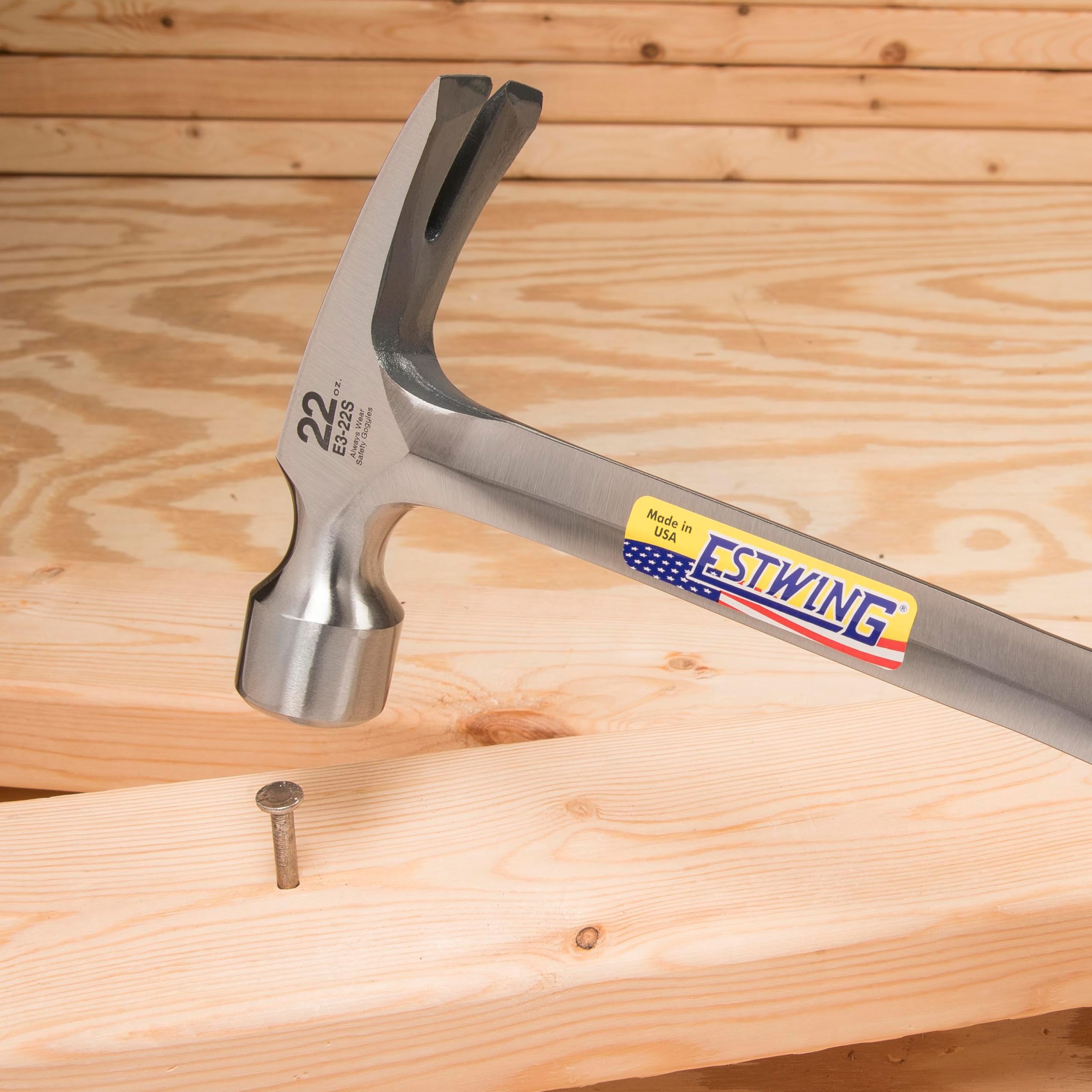 Foto 5 | Martillo Para Enmarcar Estwing E3-22s, 650 G, Con Mango Largo Y Forma Lisa En Forma De F - Venta Internacional.