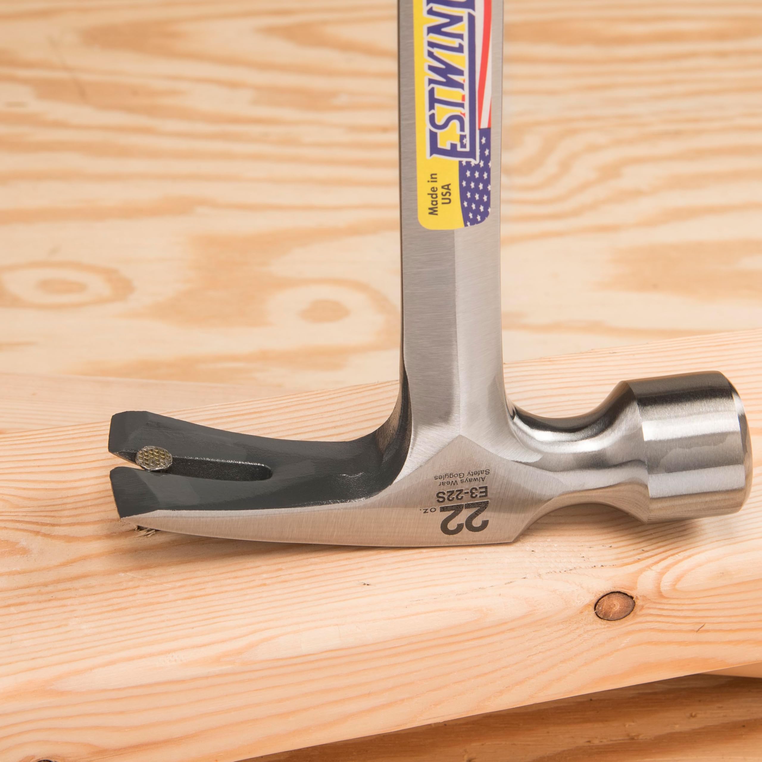 Foto 6 | Martillo Para Enmarcar Estwing E3-22s, 650 G, Con Mango Largo Y Forma Lisa En Forma De F - Venta Internacional.