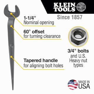 Foto 2 | Llave Tipo Spud Klein Tools 3212, Perno De 3/4 Pulgadas, Resistente - Venta Internacional.