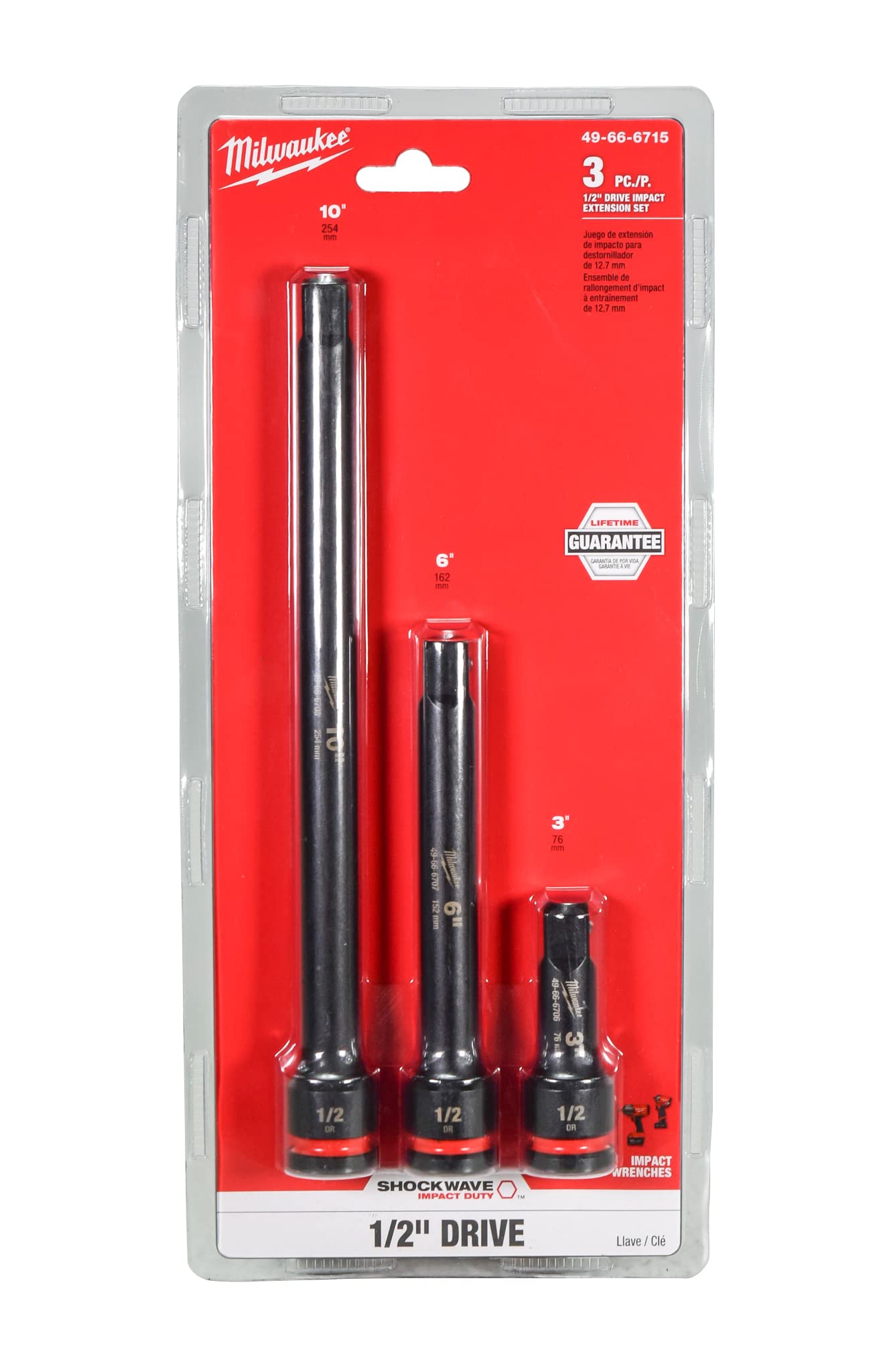 Foto 2 pulgar | Set de Extensión Milwaukee Shockwave Impact Duty 1/2 Drive - Venta Internacional