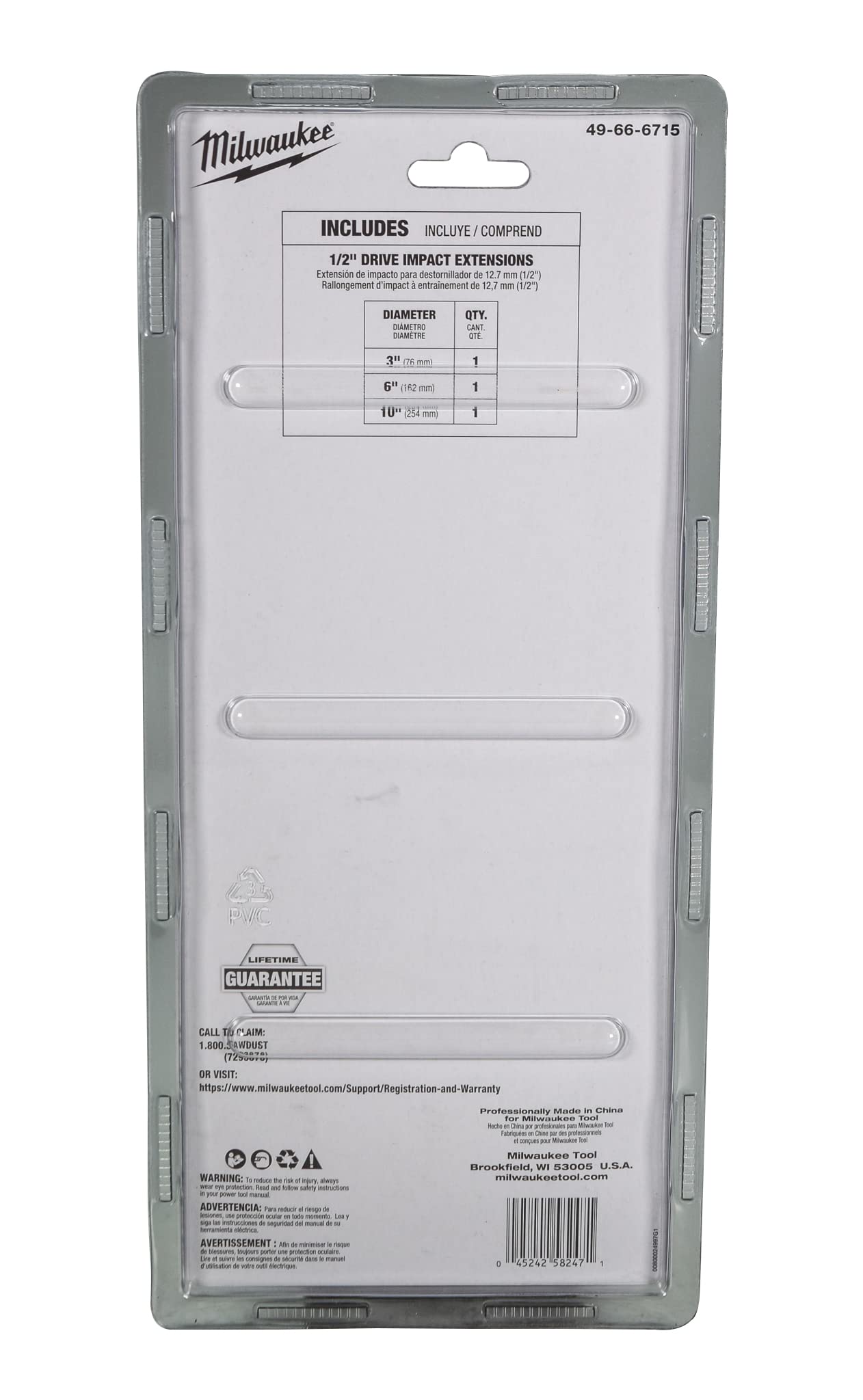 Foto 4 | Set de Extensión Milwaukee Shockwave Impact Duty 1/2 Drive - Venta Internacional