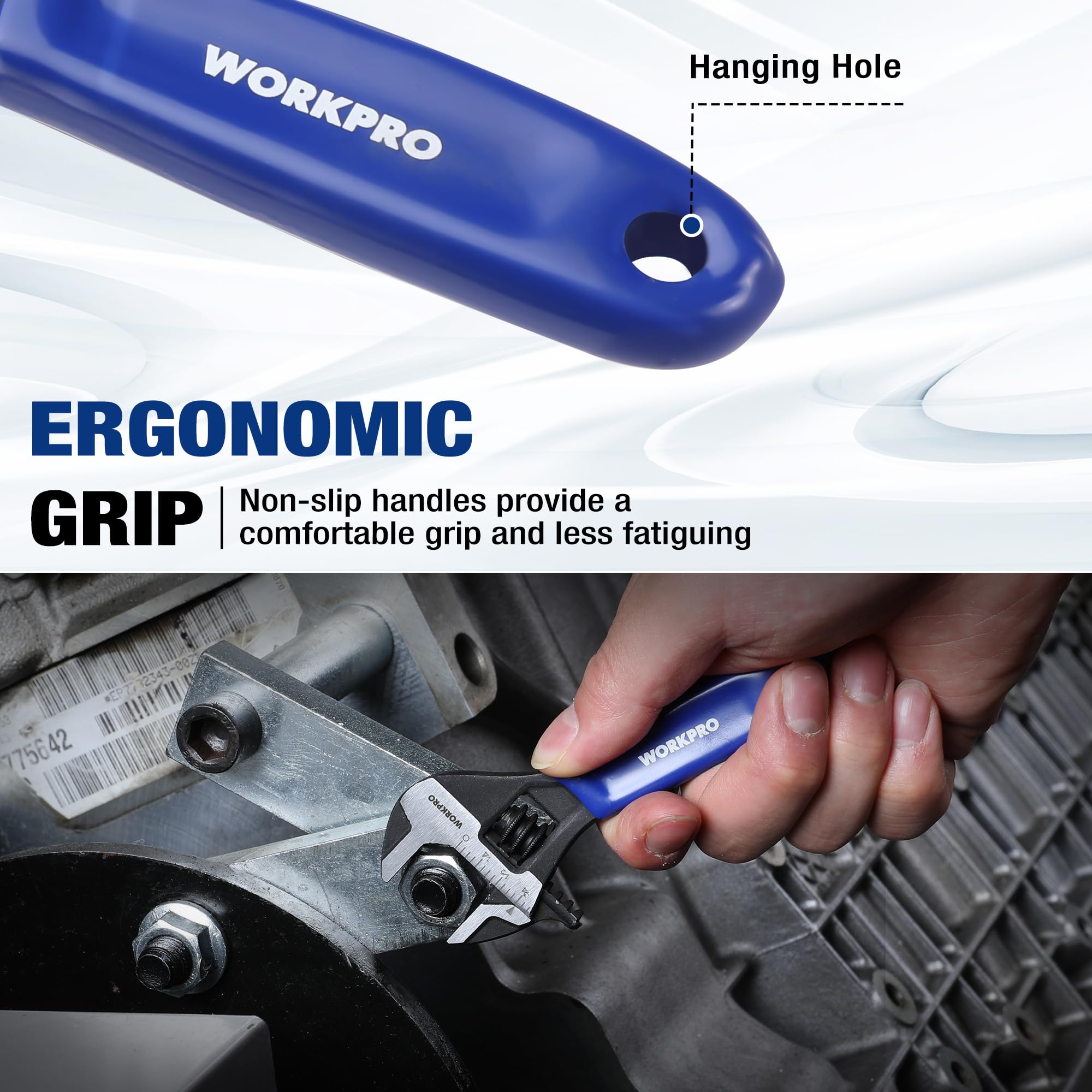 Foto 6 pulgar | Llave Ajustable Workpro De Acero Cr-v De 10 Cm Con Mordaza Ancha - Venta Internacional.