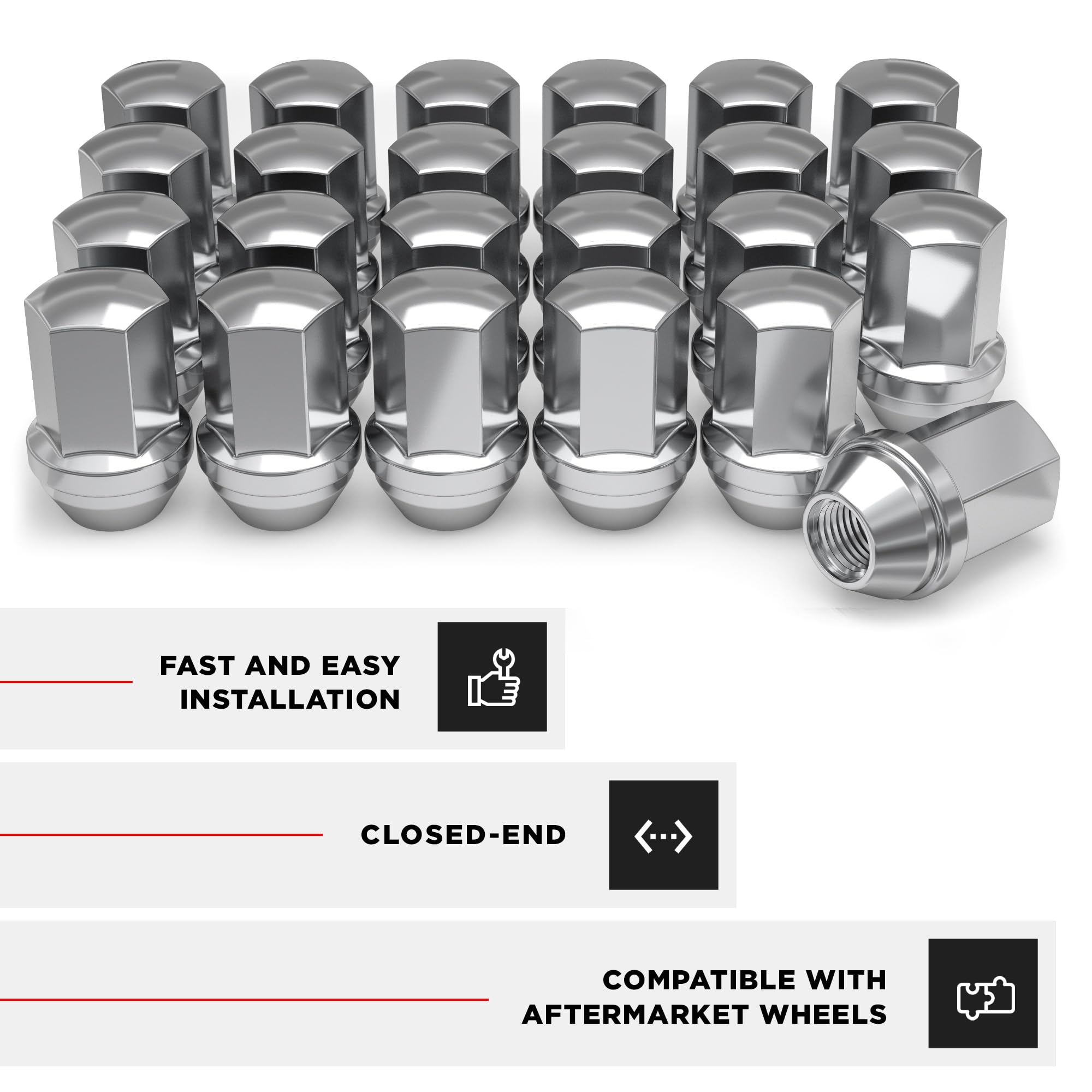 Foto 6 pulgar | Lug Nuts White Knight M14 X 1.5 Para Gm Y Cdjr (paquete De 24) - Venta Internacional.