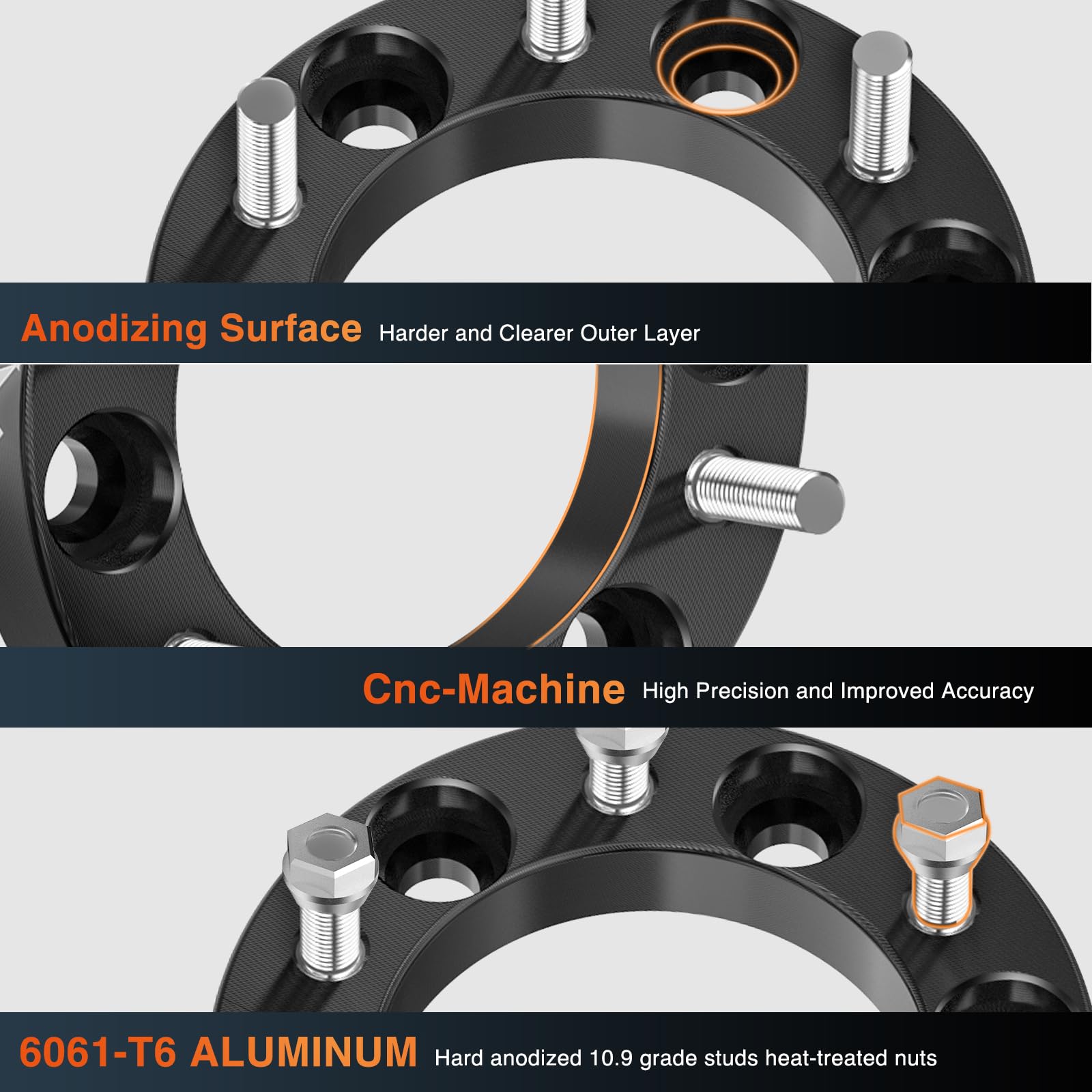 Foto 5 pulgar | Separadores De Ruedas Nilight 6x5.5 38.1 Mm Para Chevy Silverado 1500 - Venta Internacional.