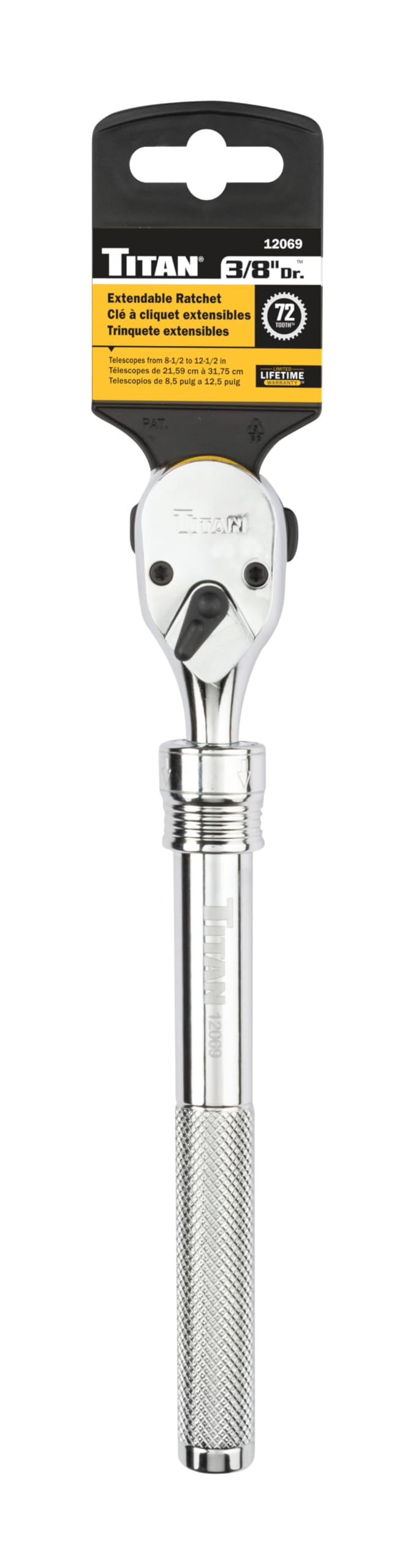 Foto 8 pulgar | Unidad Ratchet Titan 12069 De 3/8 Pulgadas, Extensible, 21-31 Cm, 72 T - Venta Internacional.