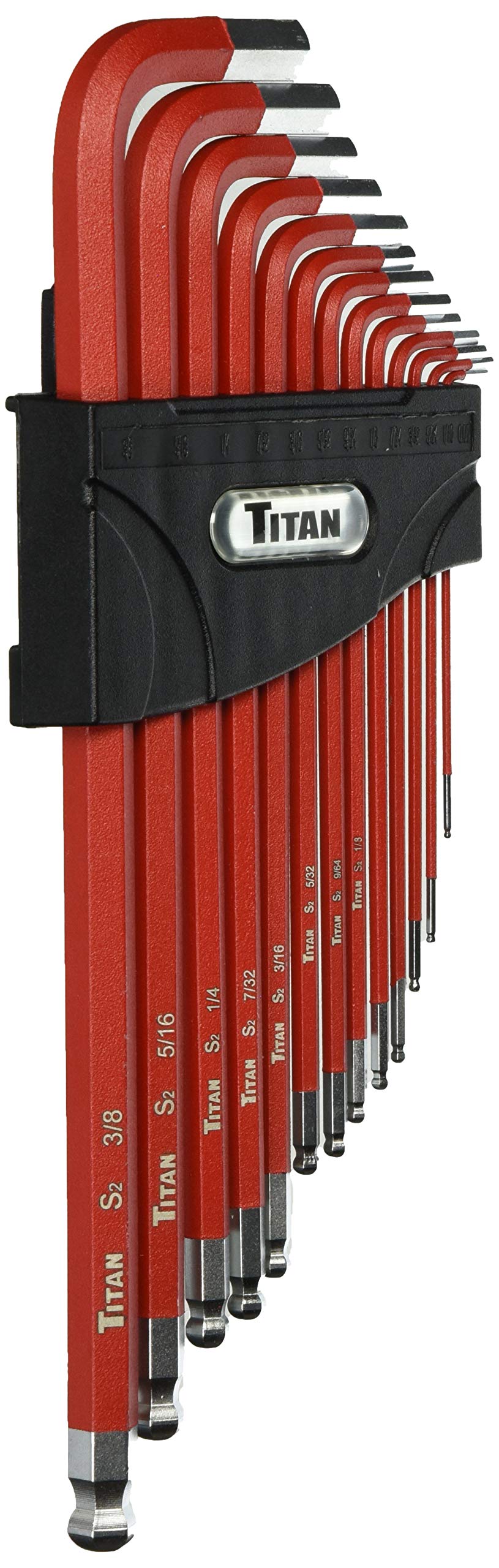 Foto 2 pulgar | Juego De Llaves Hexagonales Titan 12713 Con Brazo Extralargo Con Punta Esférica Sae, 13 Piezas - Venta Internacional.