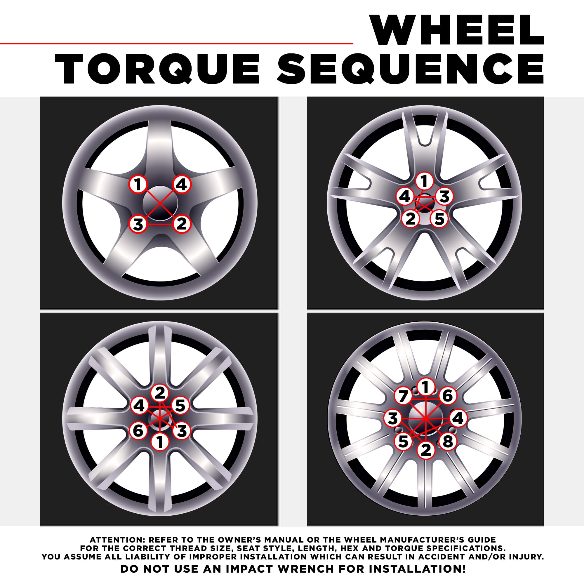 Foto 7 pulgar | Lug Nuts White Knight 1704sneo-20am Neo Chrome 1/2-20, Paquete De 20 - Venta Internacional.
