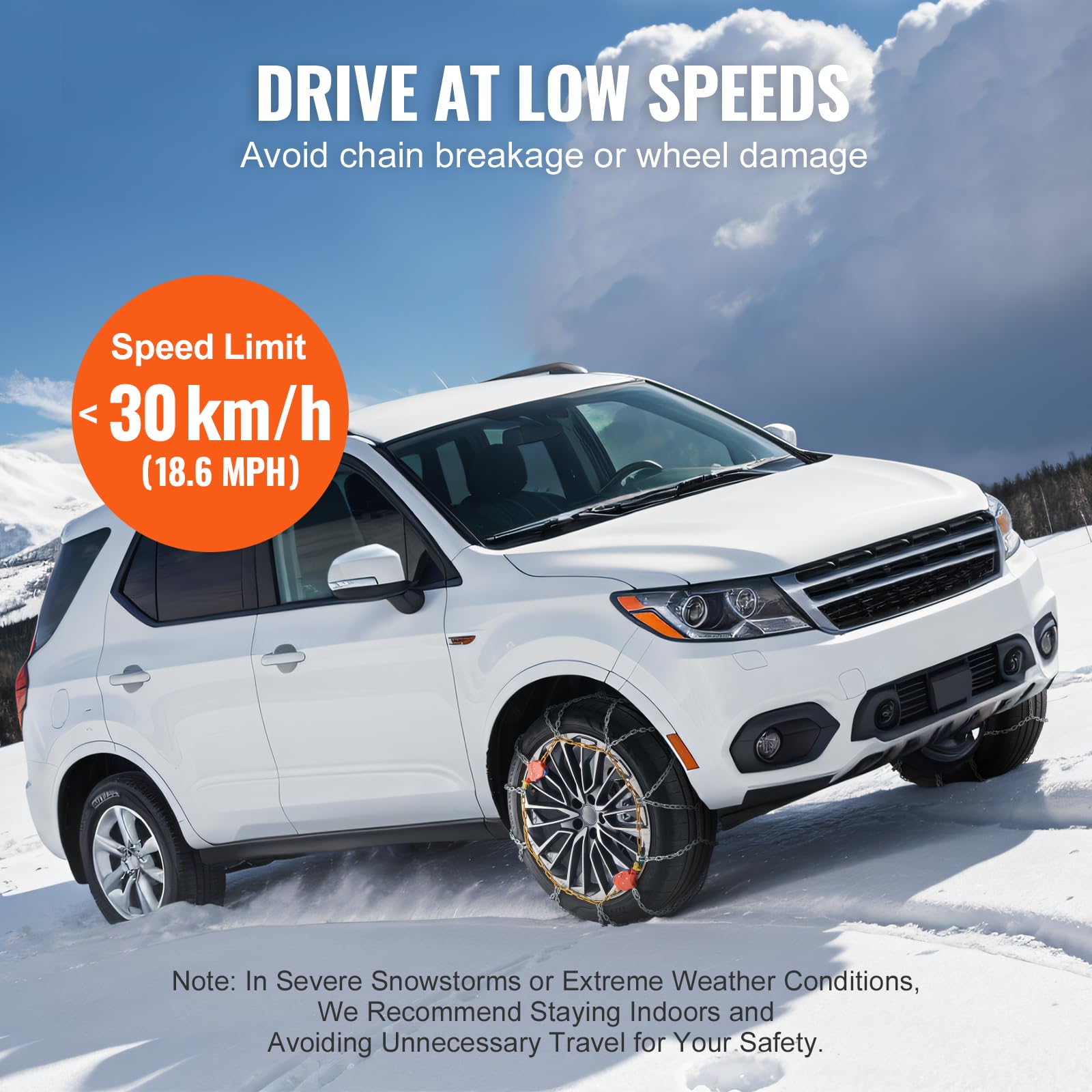 Foto 7 | Cadenas Para Neumáticos De Nieve Vevor Para Coches, Suv Y Camionetas, Paquete De 2 - Venta Internacional.