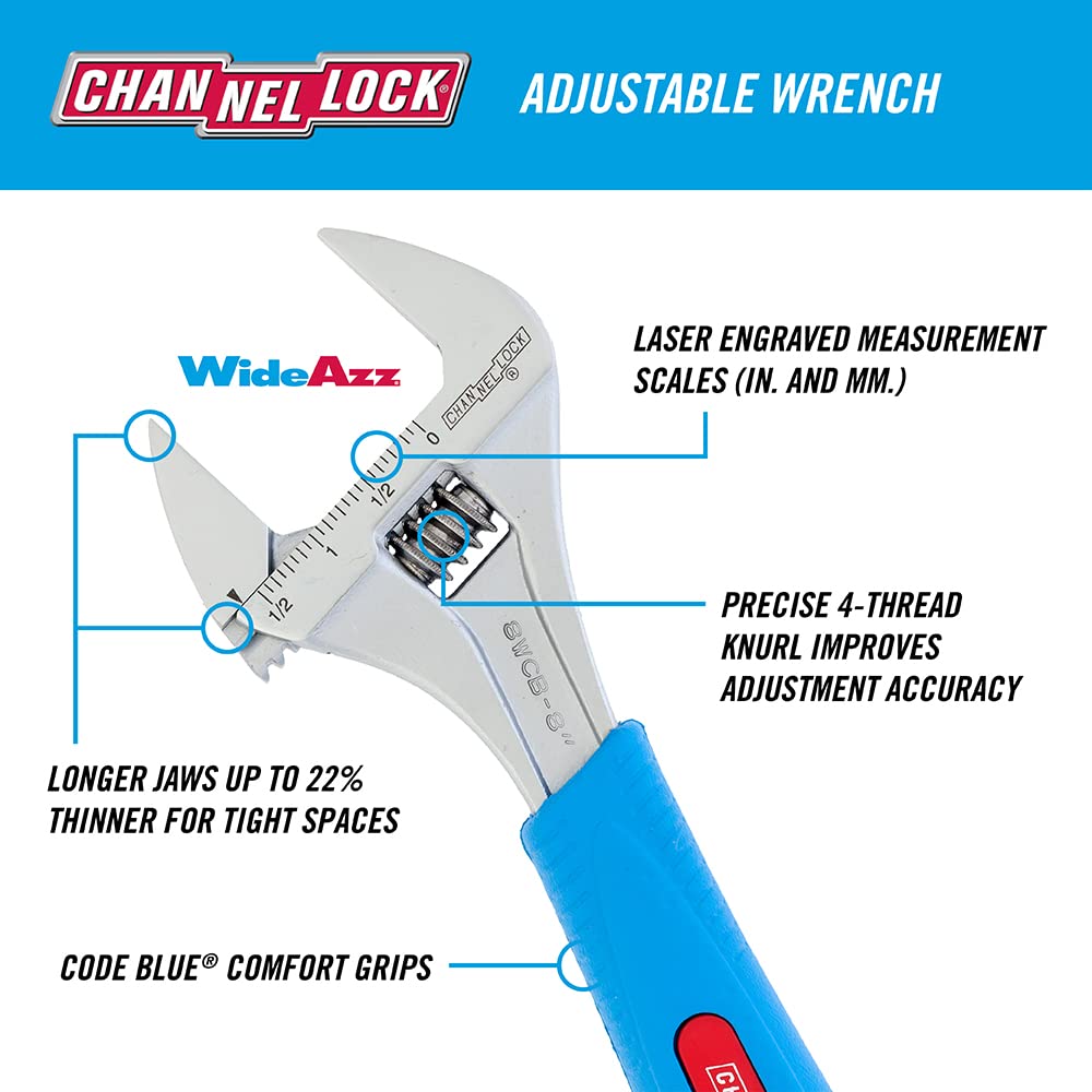 Foto 4 pulgar | Llave Ajustable Channellock 8wcb Wideazz Con Mordaza De 20 Cm De Ancho - Venta Internacional.