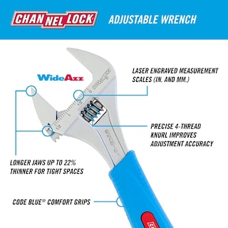 Foto 3 | Llave Ajustable Channellock 8wcb Wideazz Con Mordaza De 20 Cm De Ancho - Venta Internacional.