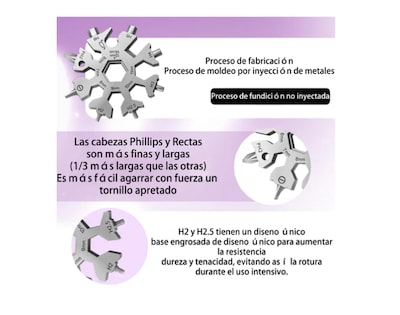 Foto 4 | Llave Para Nieve Xtellar 18en1 Multifunción Con Agujero Para Colgar