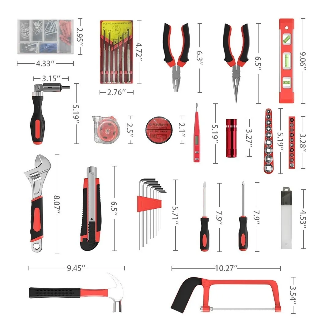 Foto 2 | Juego Herramientas Manuales 110 Piezas Portafolio de Reparación