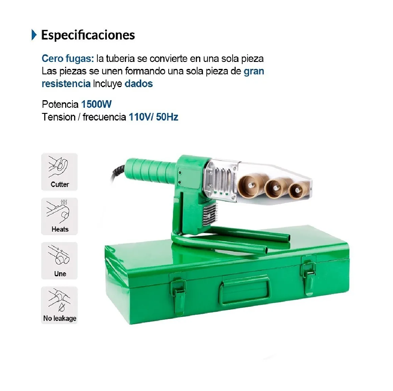 Foto 3 | Kit Termofusora Incluye Dados Eo Safe Imports ESI-052, Verde