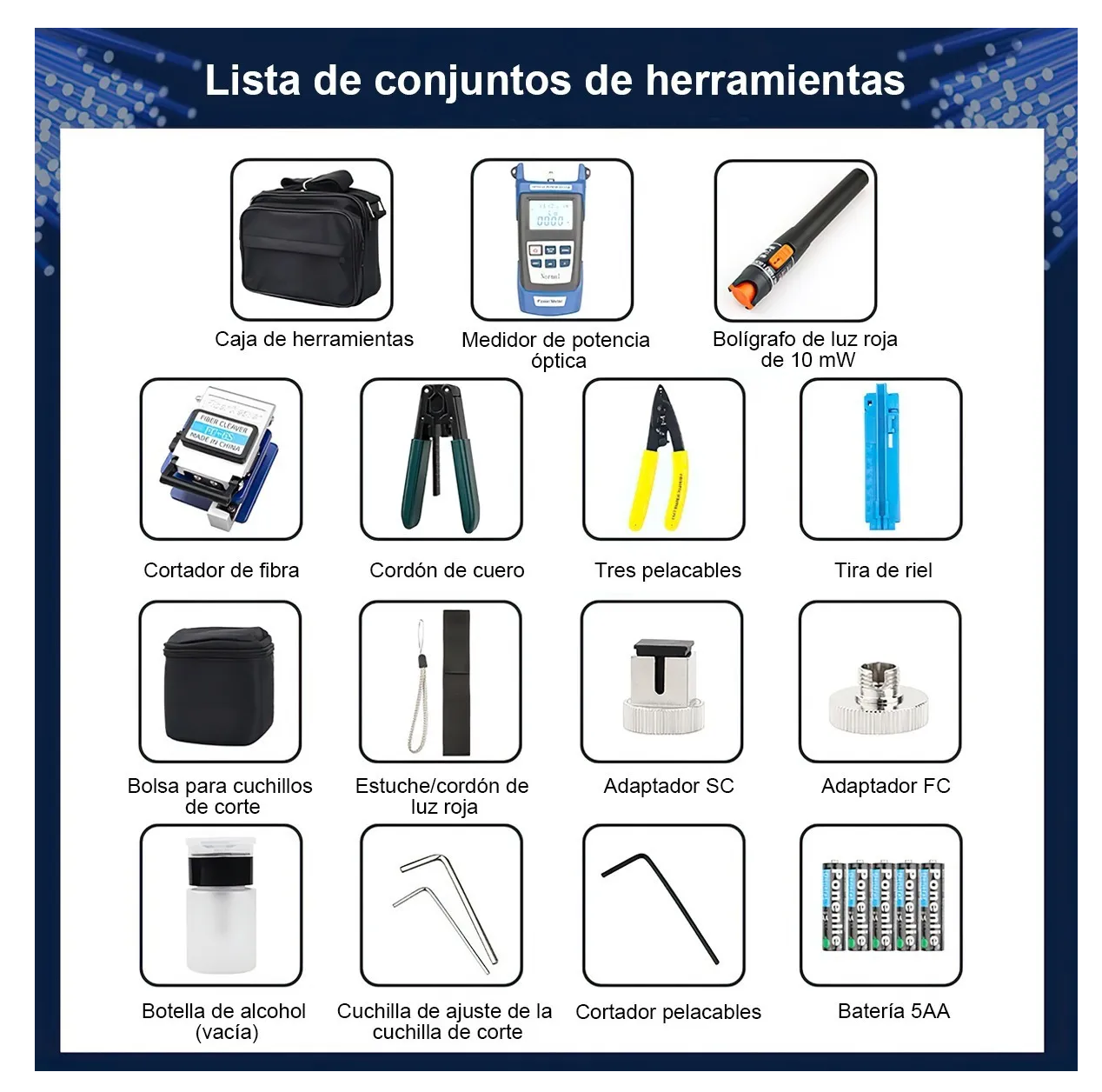 Foto 3 pulgar | Kit De Herramientas Fibra Óptica Con Medidor De Potencia Eo Safe Imports Esi-515 Negro