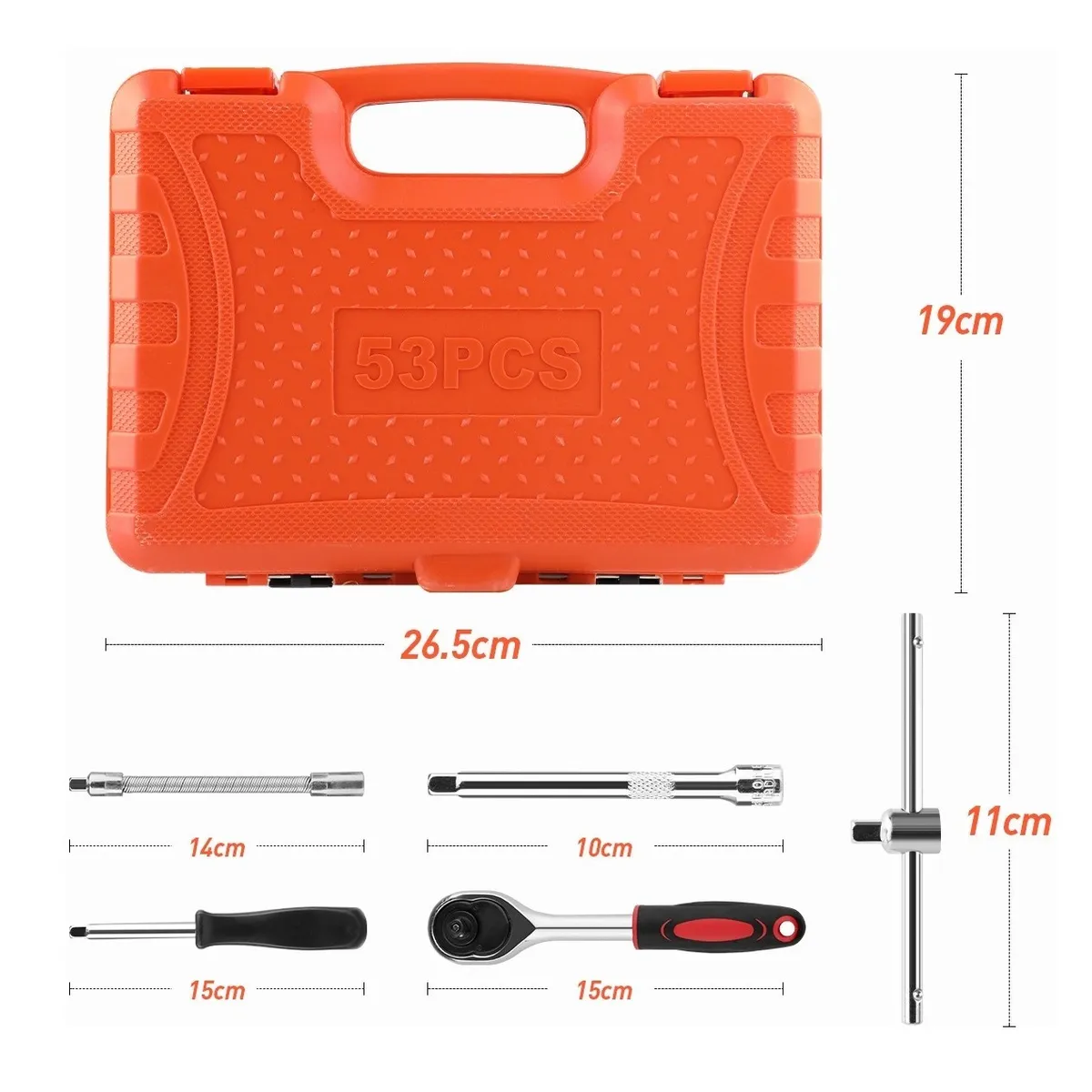 Foto 3 pulgar | Juego de Herramientas Mecánicas Autocle Eo Safe Imports ESI-2851 color Naranja