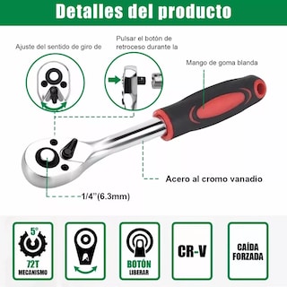 Foto 2 | Kit De Herramientas Mecanica 53 Pz Con Desarmador y Matraca Eo Safe Imports Esi-4920 Verde