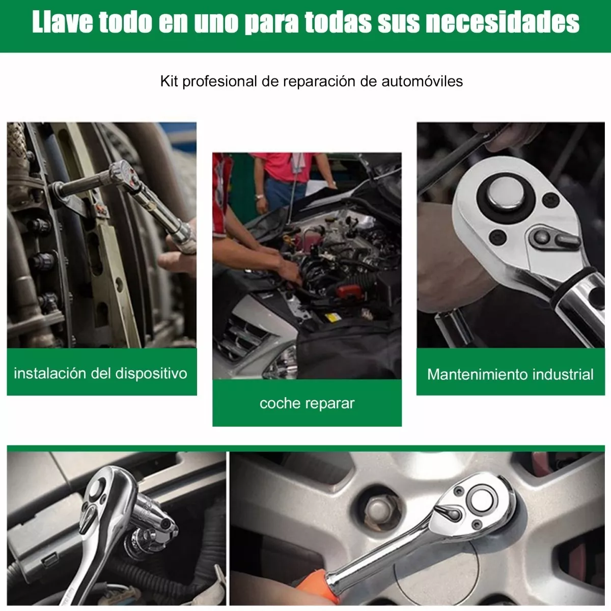 Foto 4 pulgar | Kit De Herramientas Mecanica 53 Pz Con Desarmador y Matraca  Eo Safe Imports Esi-4920 Verde