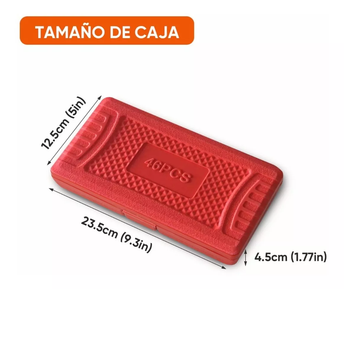 Foto 6 pulgar | Kit Herramientas Mecánicas De Llave De Trinquete De 46 Pzs Eo Safe Imports Esi-5255 color Rojo