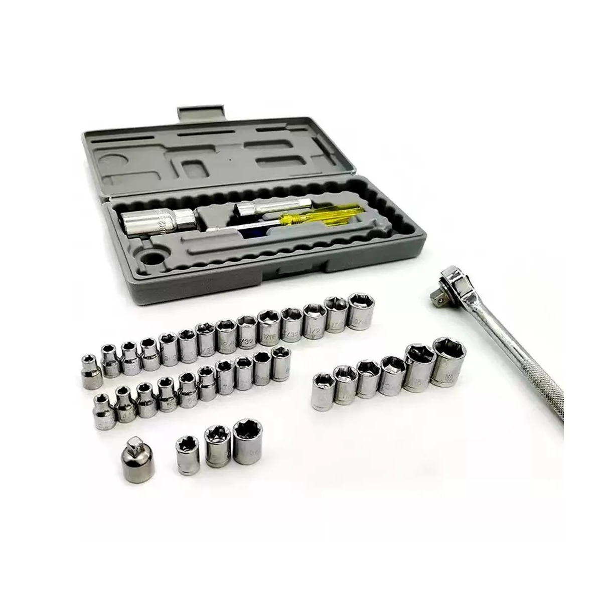 Foto 5 pulgar | Kits De Herramientas De Llave Combinadas 40pzs Eo Safe Imports Esi-5260 color Gris