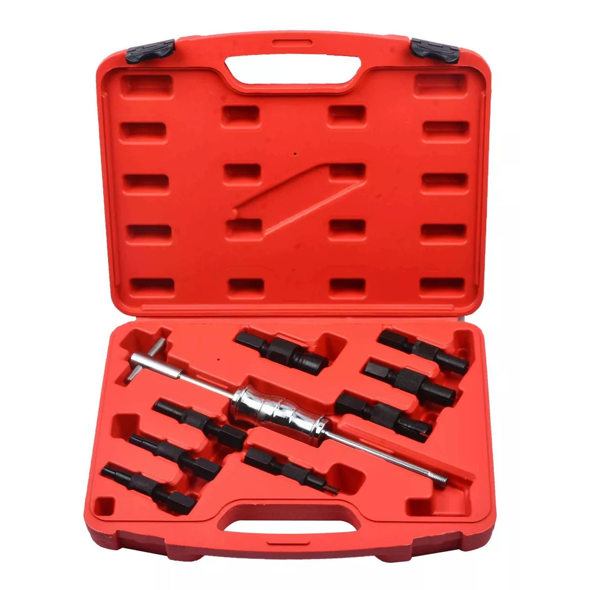 Kit Extractores De Baleros Y Retenes Internos 8-32mm 9pzs Eo Safe Imports Esi-5247 color Rojo