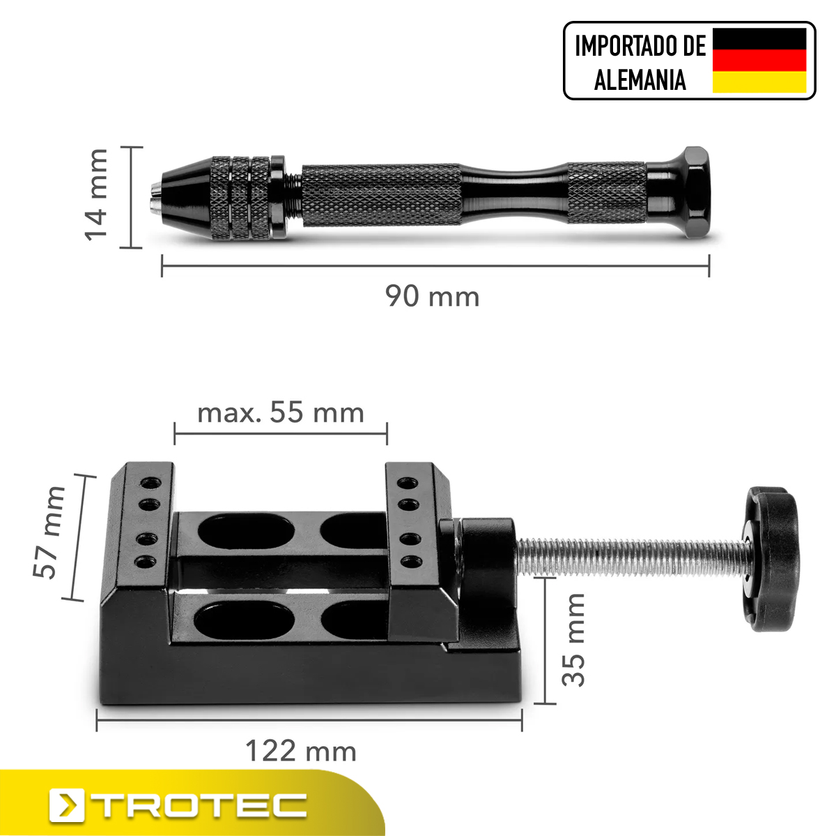 Foto 5 pulgar | Juego Taladro Manual 37 Pz En 1 Trotec Tro-003