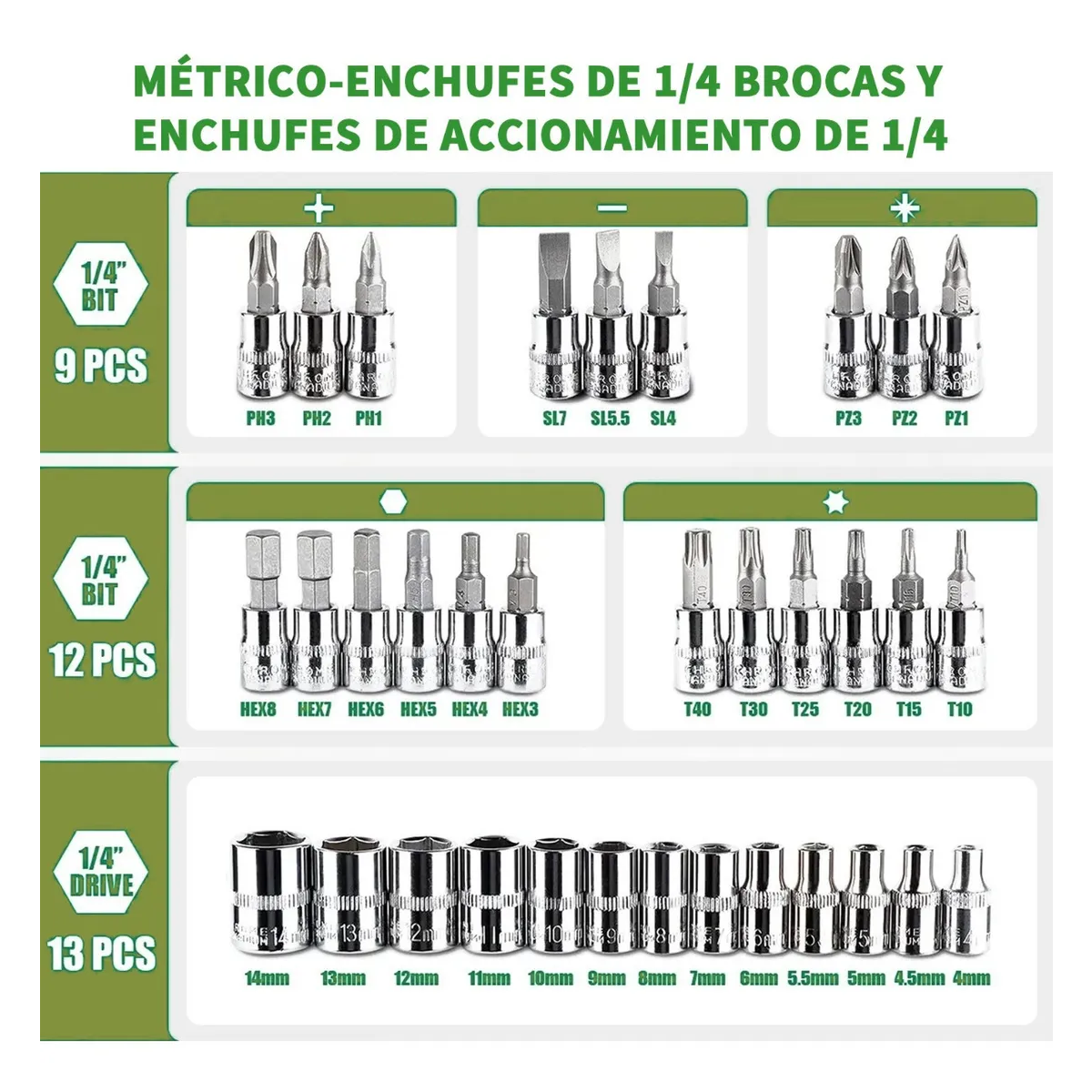 Foto 3 pulgar | Juego De Herramientas Mecánicas Dados 46 piezas Eo Safe Imports Esi-5982