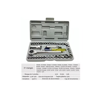 Foto 3 | Kit de Herramientas Dados de Llave Trinquete Eo Safe Imports Esi-7080 Negro 40 Piezas