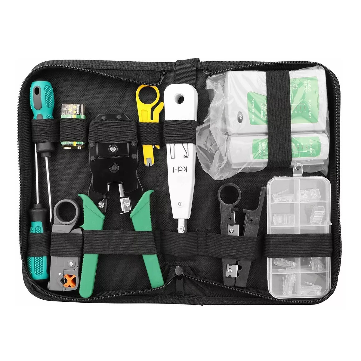 Kit de Herramientas Eo Safe Imports Esi-6960 Cableado Redes Verde