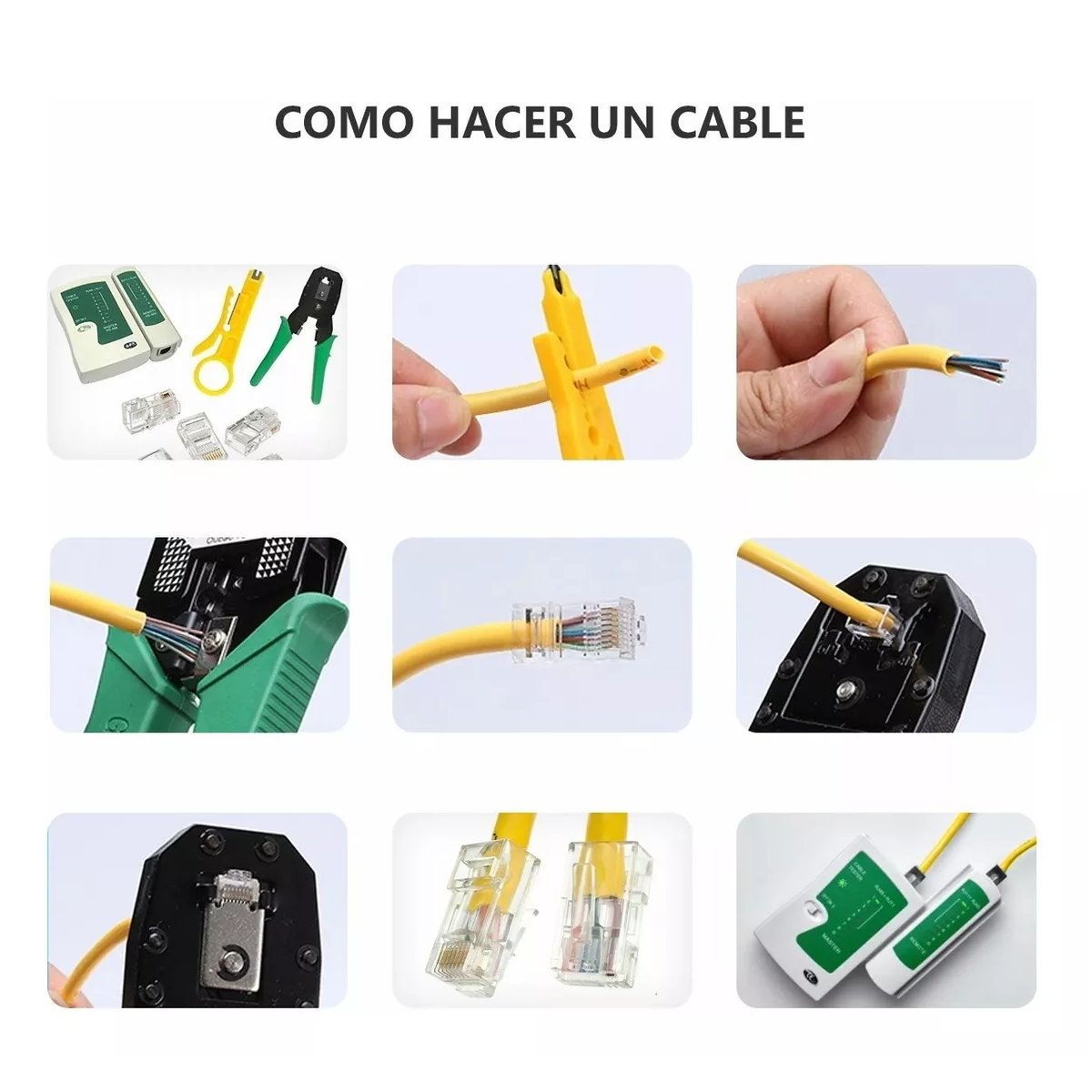 Foto 5 pulgar | Kit de Herramientas Eo Safe Imports Esi-6960 Cableado Redes Verde