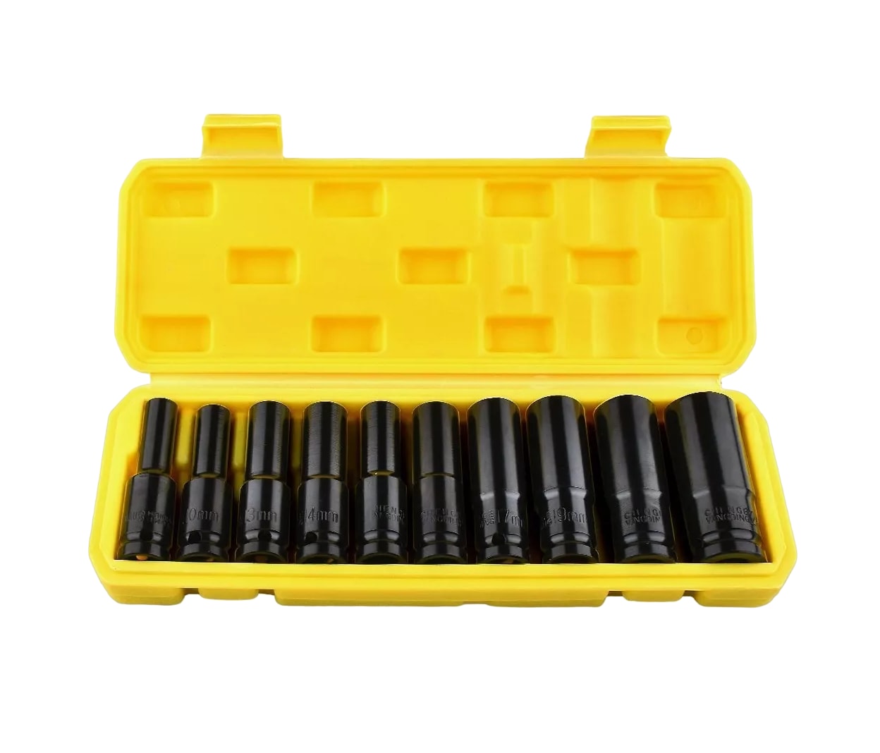 Juego de Herramientas GOXAWEE de Llaves de Vaso Mecánicas 10 Piezas Estuche Amarillo $719