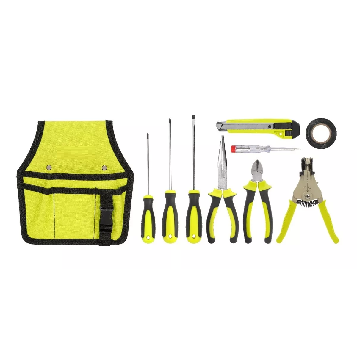 Juego Herramientas Desatornillador/Pinzas/Trincheta 9 Pzas Eo Safe Imports Esi-8797 Amarillo