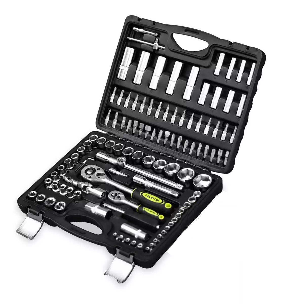 Juego De Dados 108 Pzas Autocle Herramientas Estuche Eo Safe Imports Esi-9222 Negro