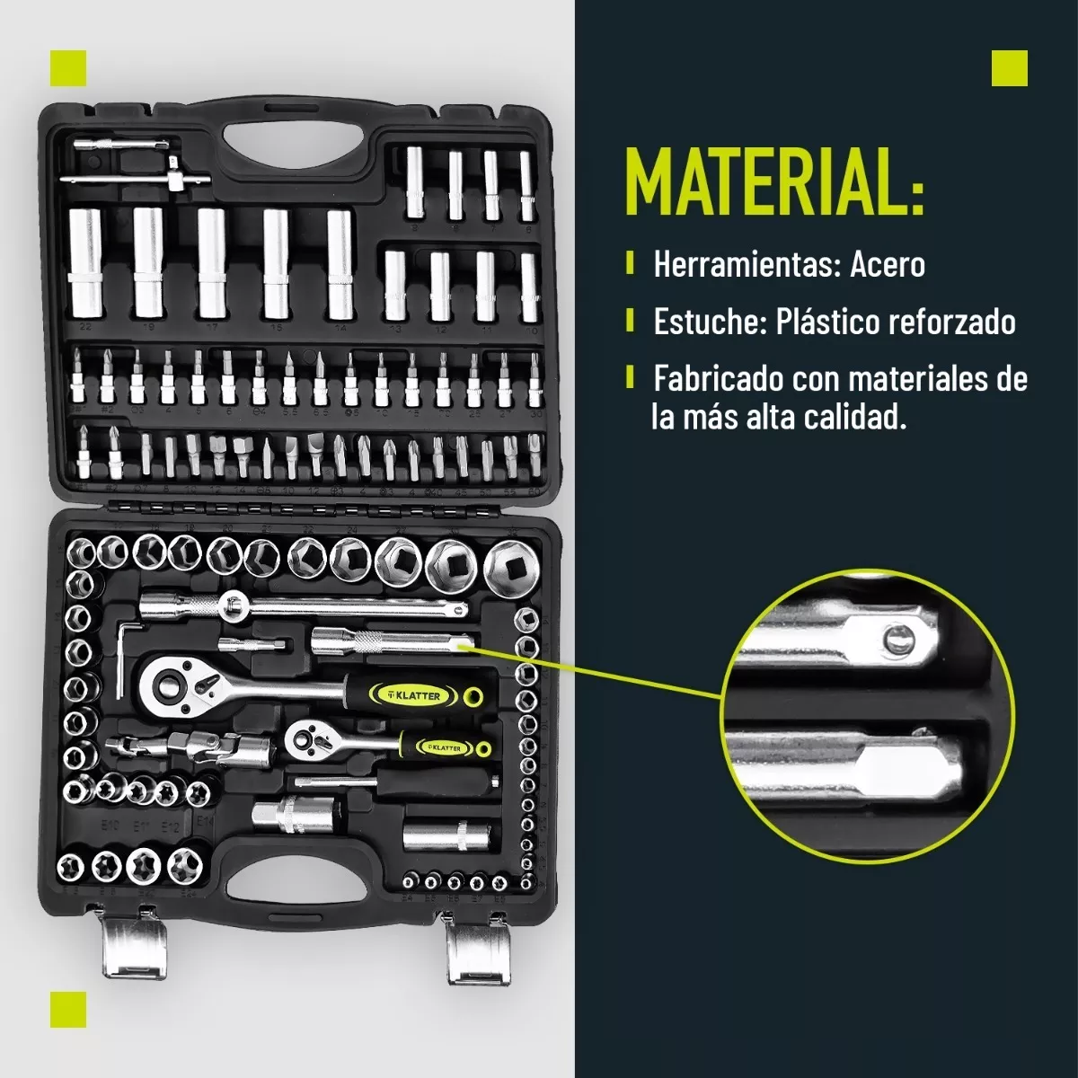 Foto 4 pulgar | Juego De Dados 108 Pzas Autocle Herramientas Estuche Eo Safe Imports Esi-9222 Negro