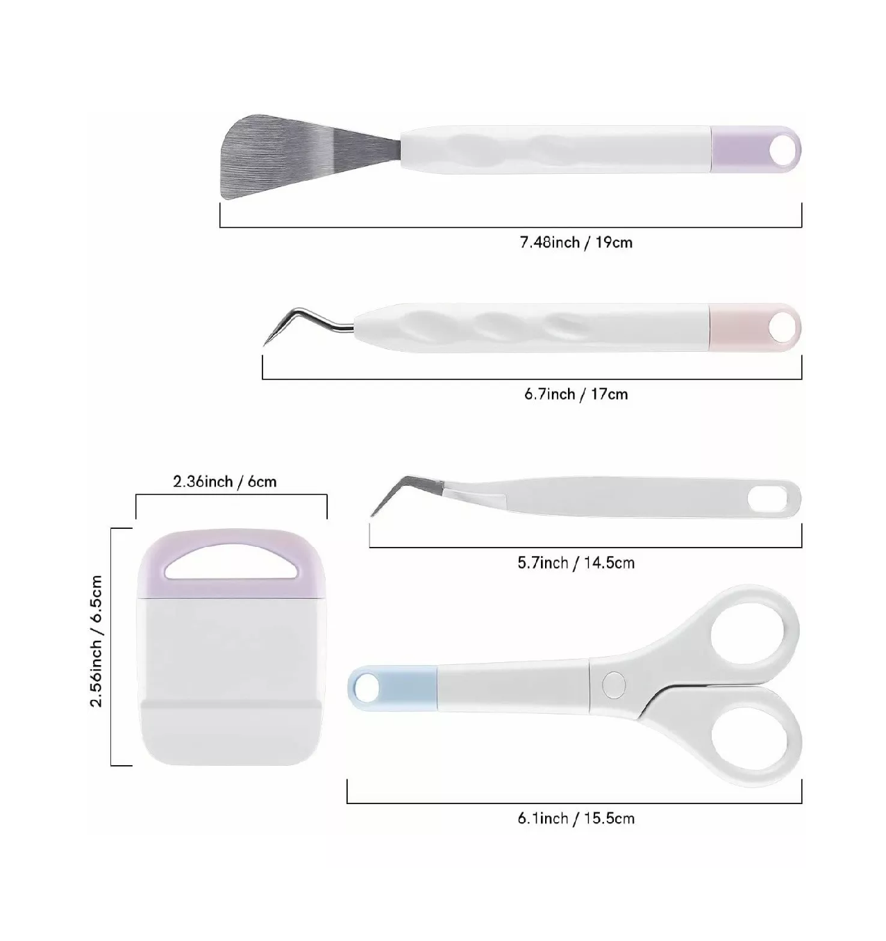 Foto 4 | Herramientas Para Depilado De Vinil Para Cricut Cameo 5 Kit Blanco/colores Pasteles