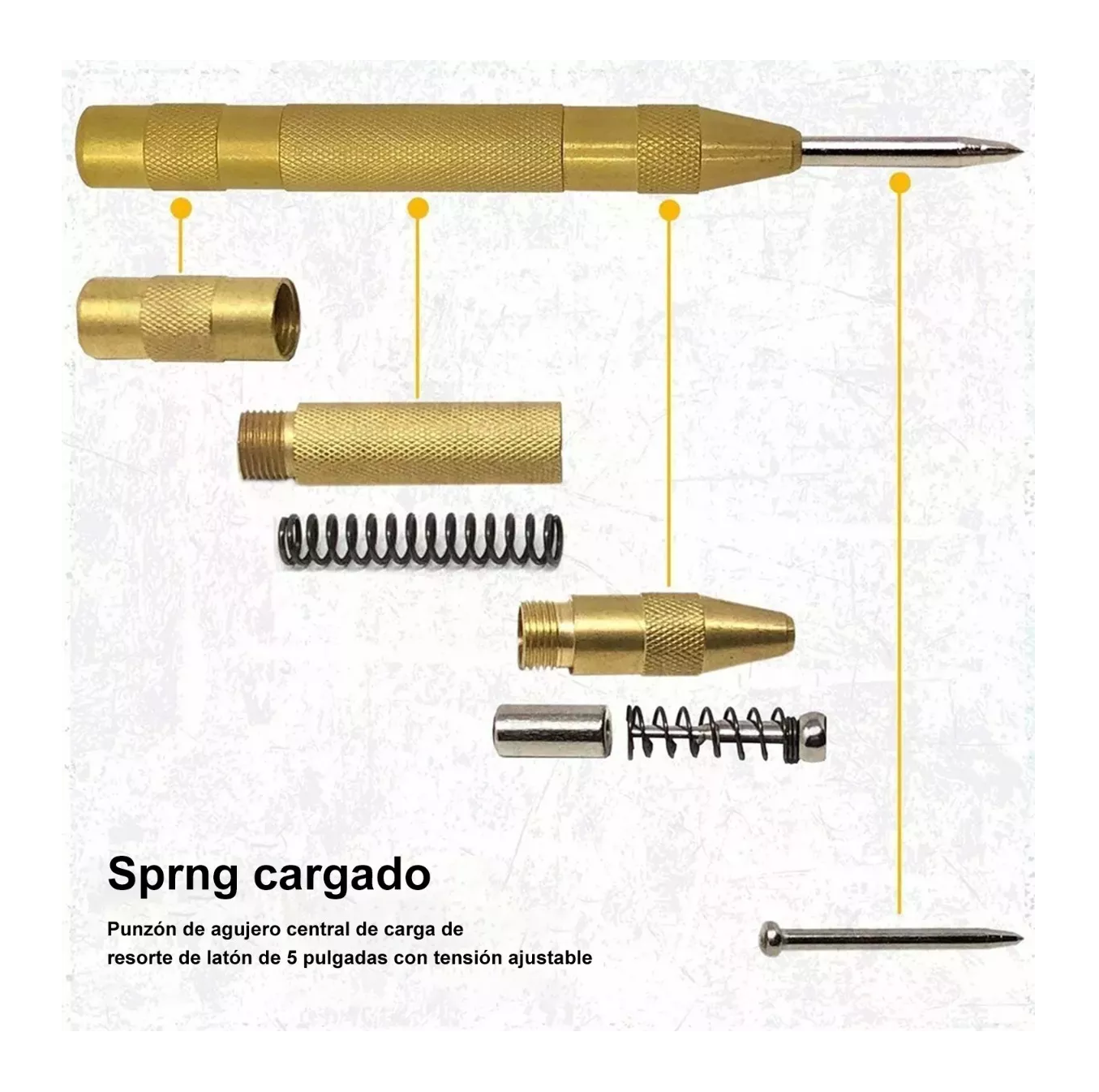 Foto 5 | Juego de Herramientas de Perforación Belug Carpintería Dorado