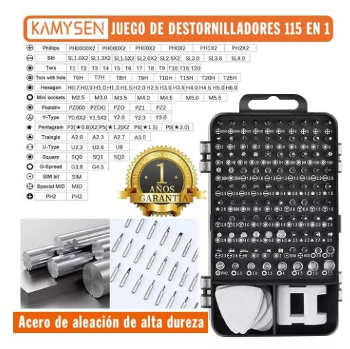 Foto 2 | Kit de Desarmadores y Herramientas de Precisión Wünd 115 Piezas