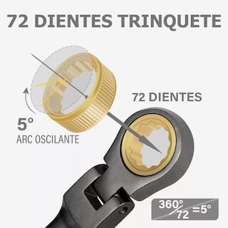 Foto 3 | Kit Herramientas Mecánicas Llaves Combinadas con Matraca 9 piezas Eo Safe Imports Esi-12370 Plata