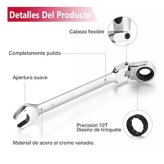 Foto 3 | Kit De Llaves De Matraca Mecánicas 6-24 Mm 16 Piezas Eo Safe Imports Esi-12599 Multicolor