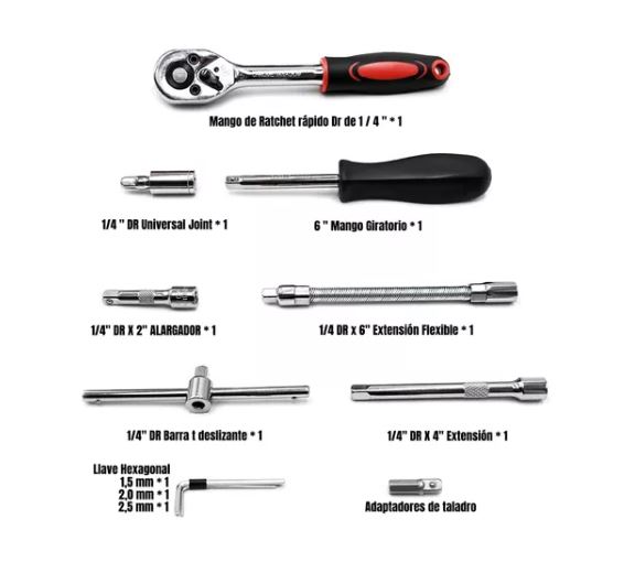 Foto 2 | Caja De Herramientas De Maquinaria Automotriz 46pcs