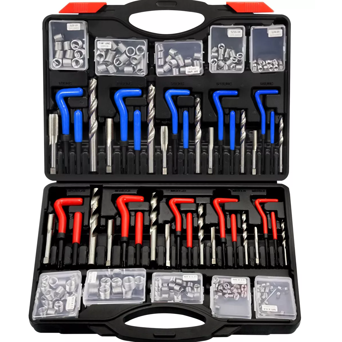 Kit de Reparacion Roscas con Insertos Helicoil 262 Pcs Eo Safe Imports Esi-14108