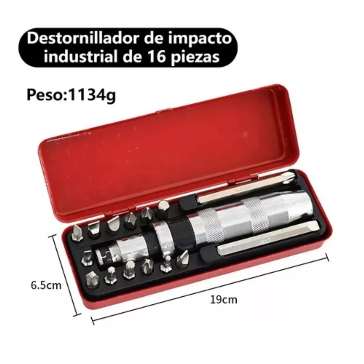 Foto 3 | Juego de Destornilladores de Impacto Eo Safe Imports Esi-16546 Multicolor Multiusos 16 Piezas