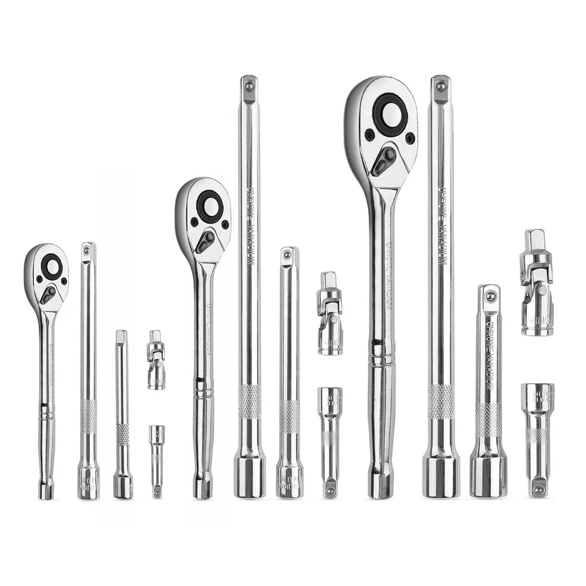 16 Kit De Herramientas Mecanicas Dados Llave Matraca Eo Safe Imports Esi-17896 Plateado