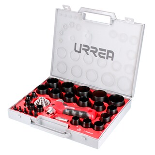 Foto 1 | Juego De Sacabocados Con Mango Adaptador Ergonónico De 1/8'' A 2'', 28 Piezas Urrea