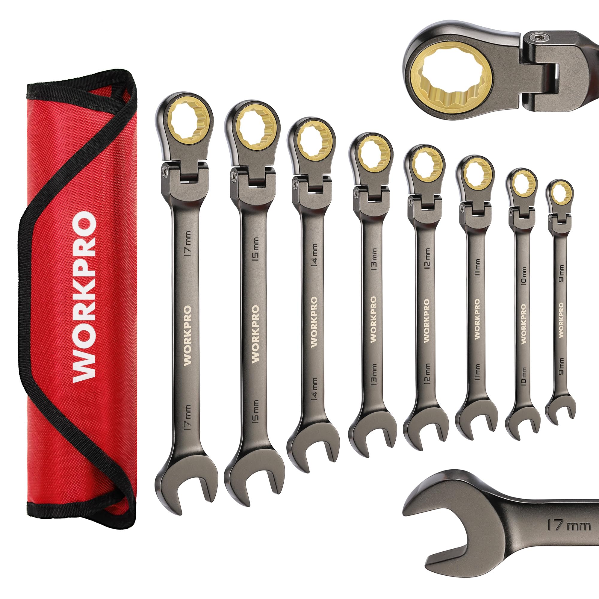 Foto 2 pulgar | Juego De Llaves Workpro Flex-head Tracheting De 9 A 17 Mm, 8 Piezas - Venta Internacional.