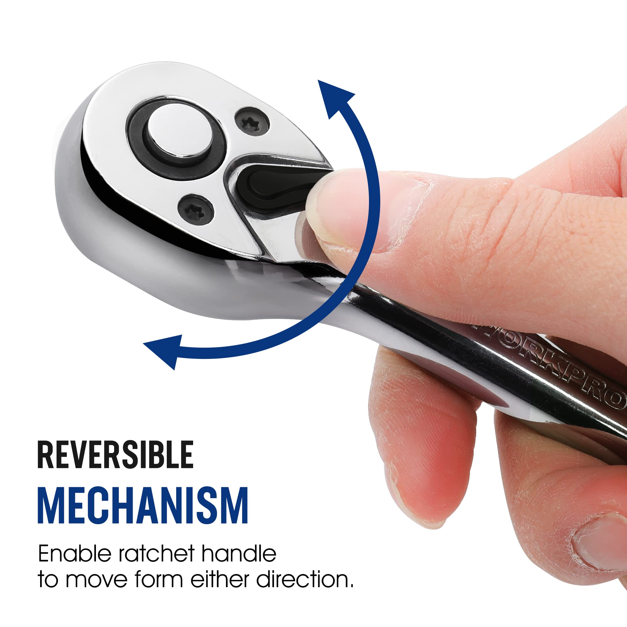 Foto 4 pulgar | Llave De Trinquete Workpro Con Accionamiento De 3/8 Pulgadas, 72 Dientes, Reversible - Venta Internacional.