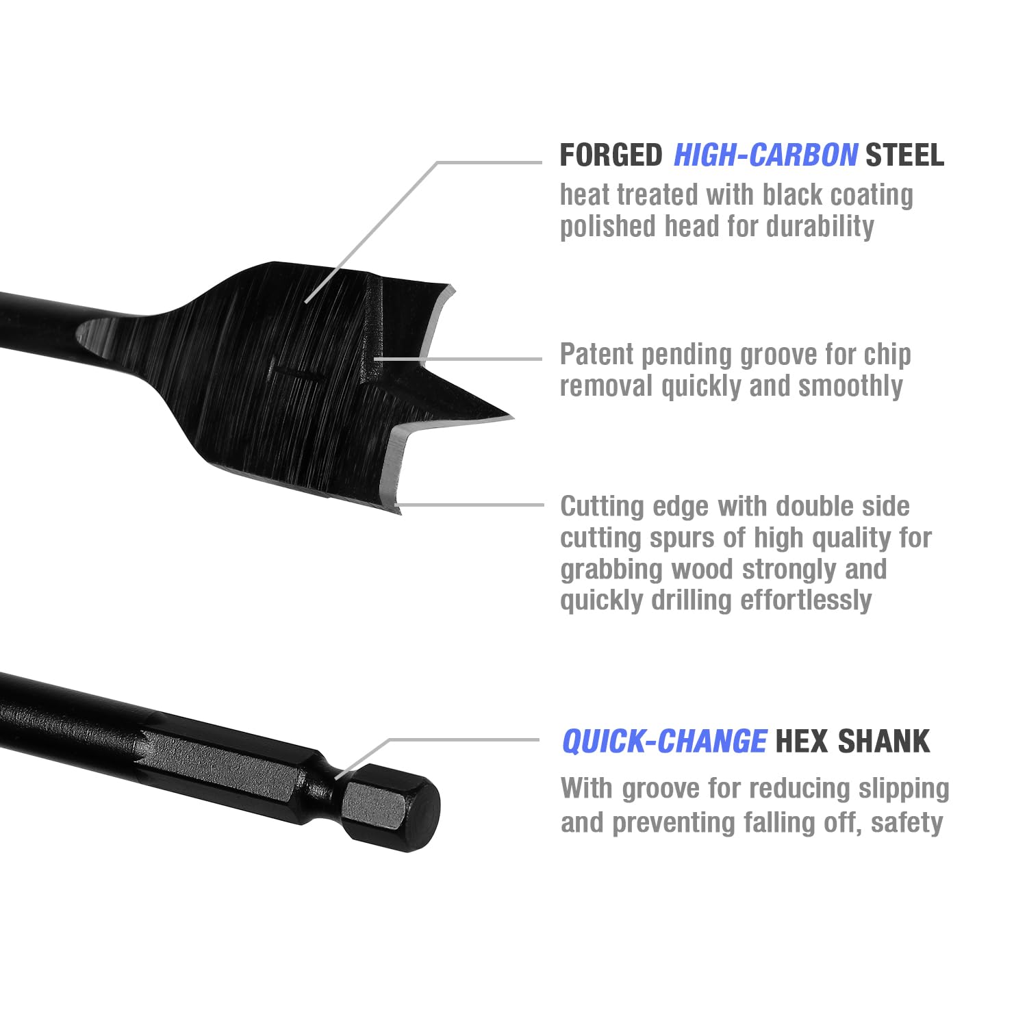 Foto 3 pulgar | Juego De Brocas Tipo Pala Workpro De 10 Piezas De Acero Al Carbono Pro - Venta Internacional.